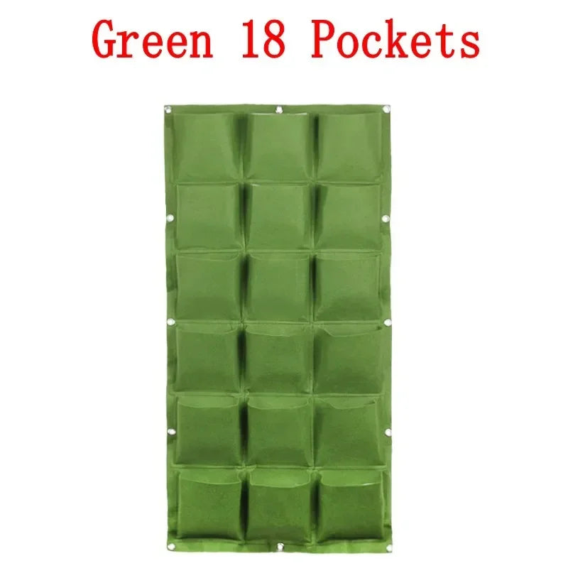 Wall Hanging Pockets Planting Bags Flower Pot Home Garden Grow Bag Garden Planter Vertical Seedling Plant Pot Home Decor Supply