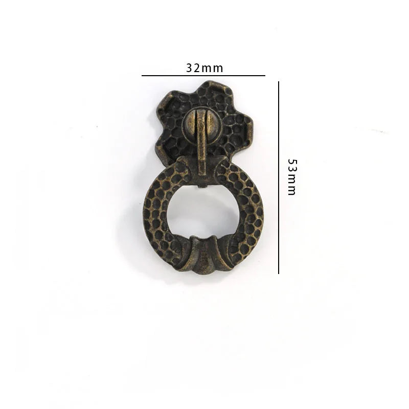 Antique Bronze Kitchen Cabinet Drawer Knob Dresser Cupboard Wardrobe Furniture Pulls Handle Vintage Wooden Box Jewelry Box Knobs