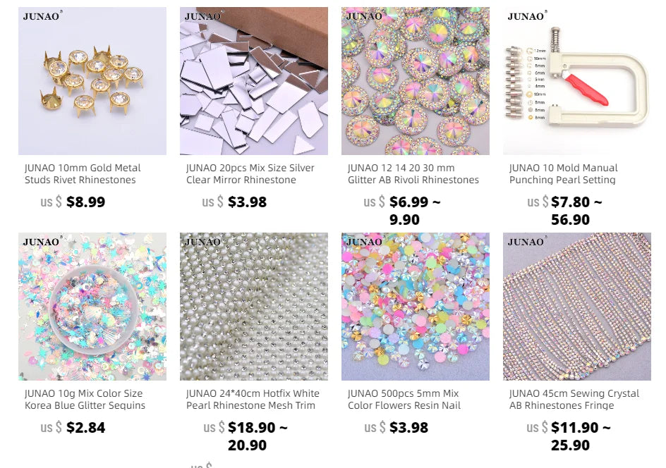 JUNAO SS12 3mm Sewn Sliver Clear Claw Rhinestones Glass Strass Round Shapes Crystal Stones  For Needlework Crafts