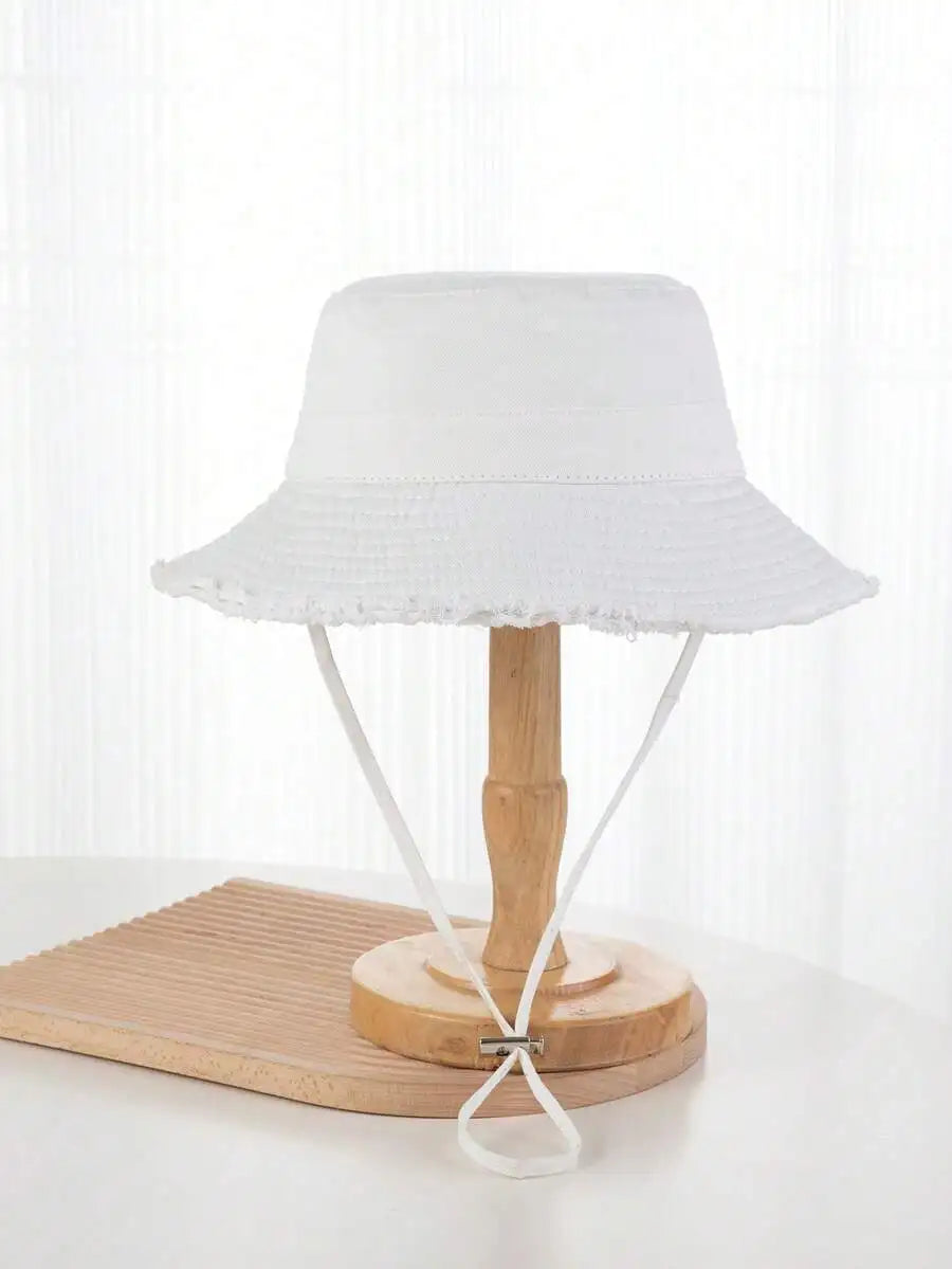 Unisex Y2K Style Fringed Bucket Hat