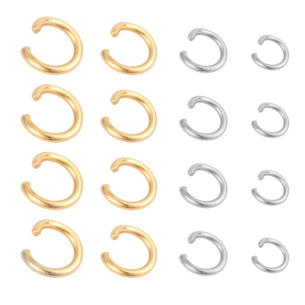 100-200pcs/lot Stainless Steel Split Rings Gold/Steel Color Open Jump