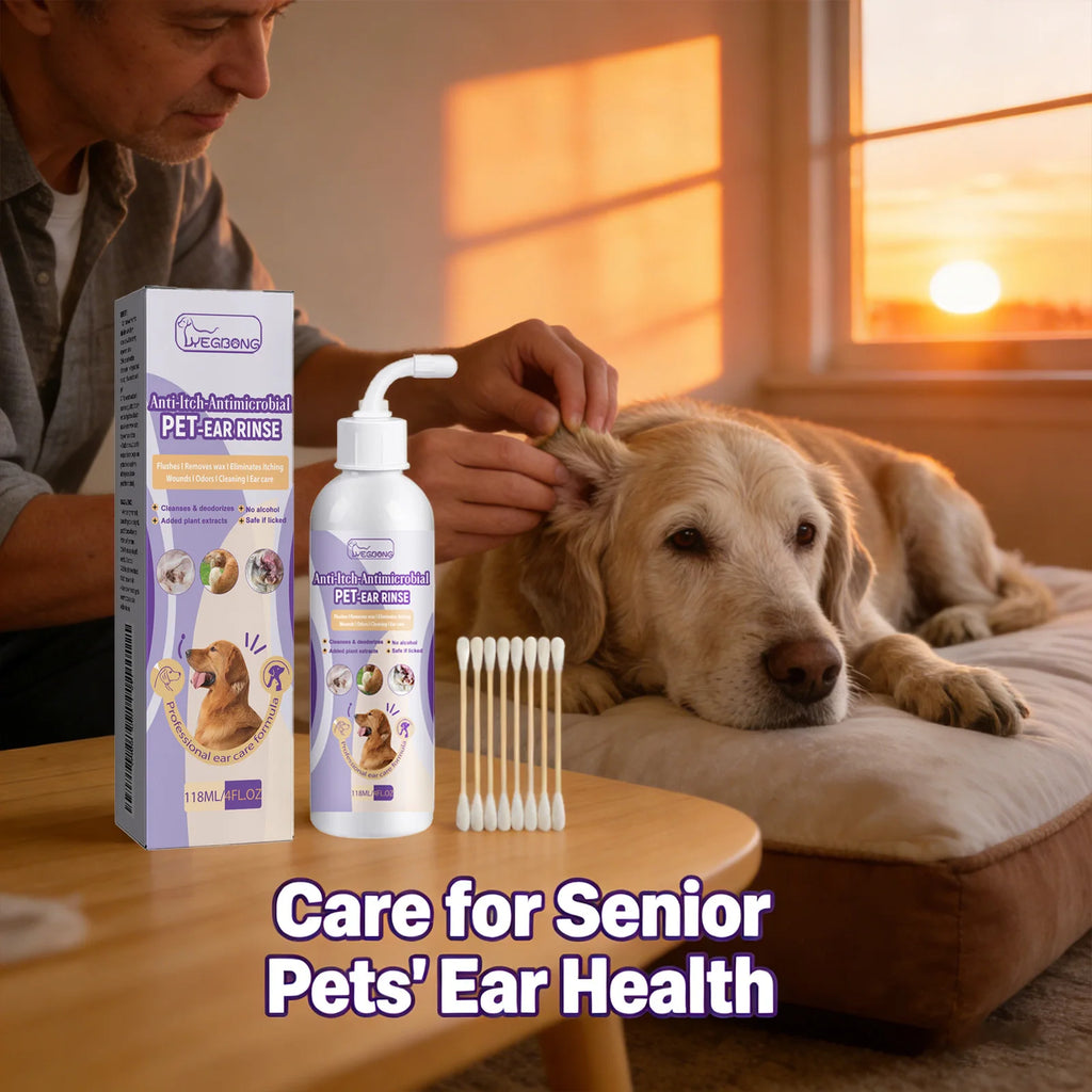 Pet Ear Cleaning Solution Removing Earwax Reducing Odors Prevent