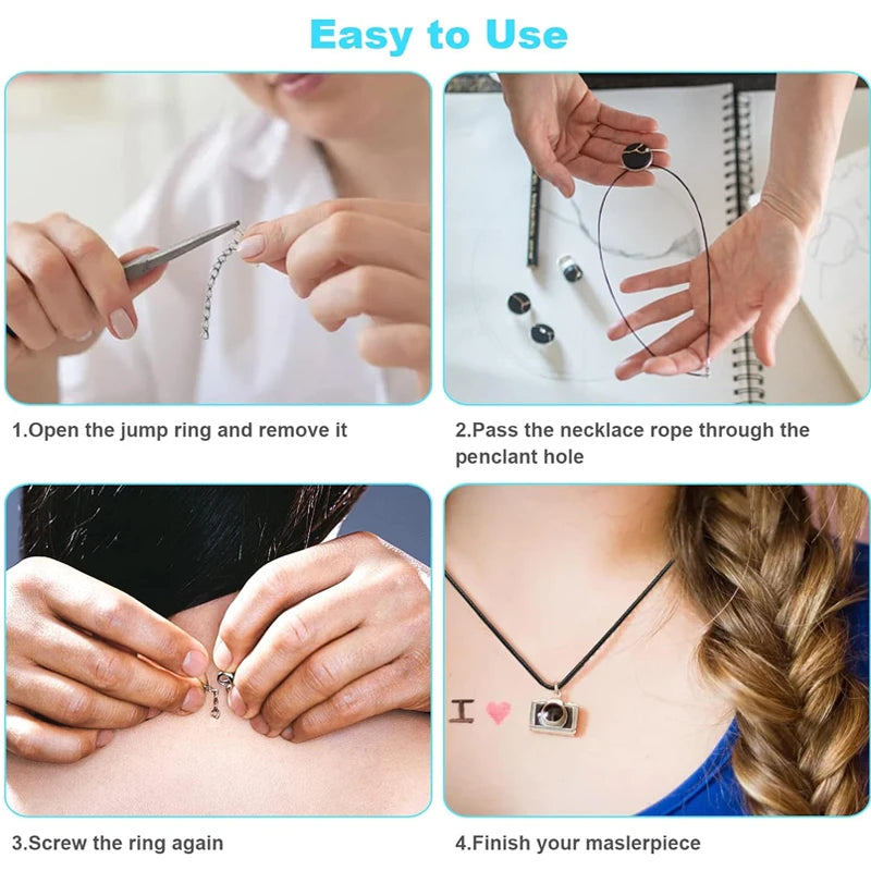 50-100Pcs Leather Necklace Chains Bracelet Cord Clasps for Pendants