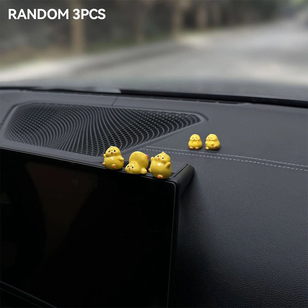 Mini Yellow Chick Car Decoration Gift Resin Ornaments for