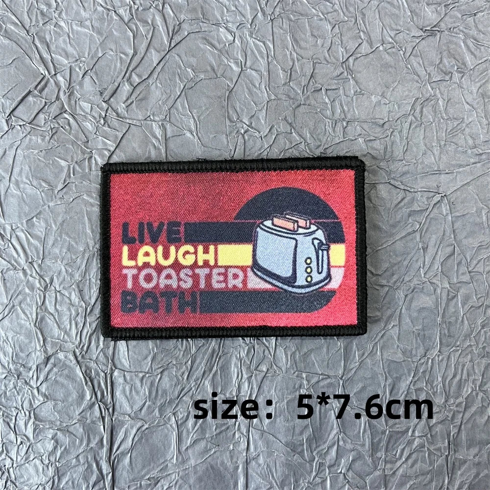Funny Patch on Clothes Printing Stickers Tactical Equipment Military Accessory Hook and Loop Patches Backpack Appliques