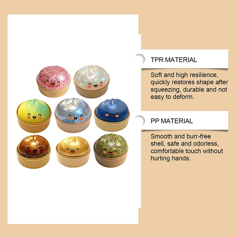 Flash Dumpling Slow Rebound Squishy Ball Soft Pinch Stress Relief Toy Home Office Decor Gift
