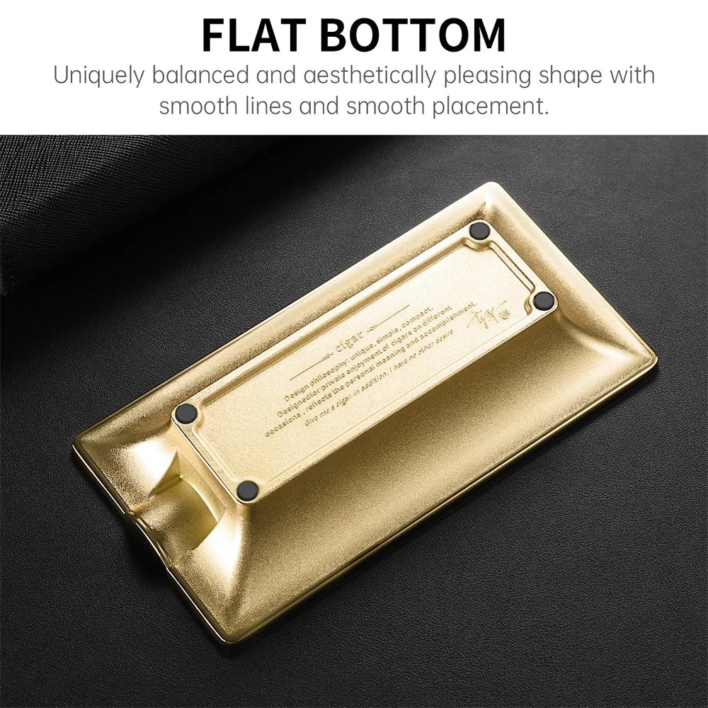 Cigar Ashtray Luxury Retro Large Caliber Holder Ash Tray Cigarette Tobacco Home Office Decoration Portable Single Slot CKA-1001