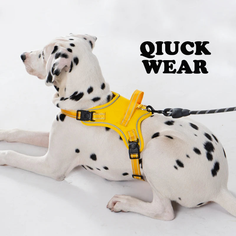 Dog Harness Pet Saddle Quick Wear Structure Protection Ultra Light Chest Strap Safety Anti Break Explosion Proof Dog Vest