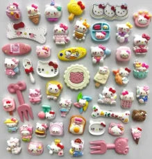 Hello Kitty Refrigerator Magnet Cute Cartoon Cute Cartoon Resin Material Magnetic Tile Fashion Personality Small Accessories
