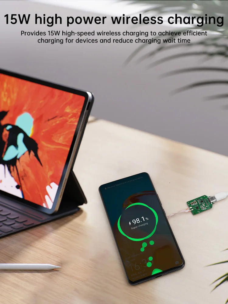 5W/10W/15W Adaptive Wireless Charging Module DIY Fast Charger Type-C Interface DIY Wireless Charger For Phone Electronic Devices