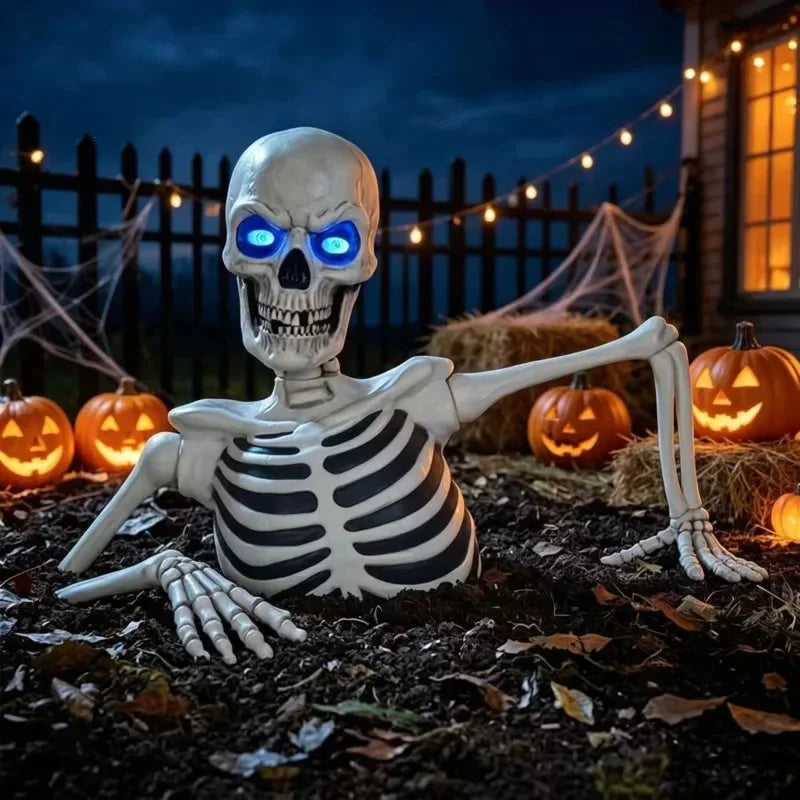 Halloween Half Skeleton Decor Prop