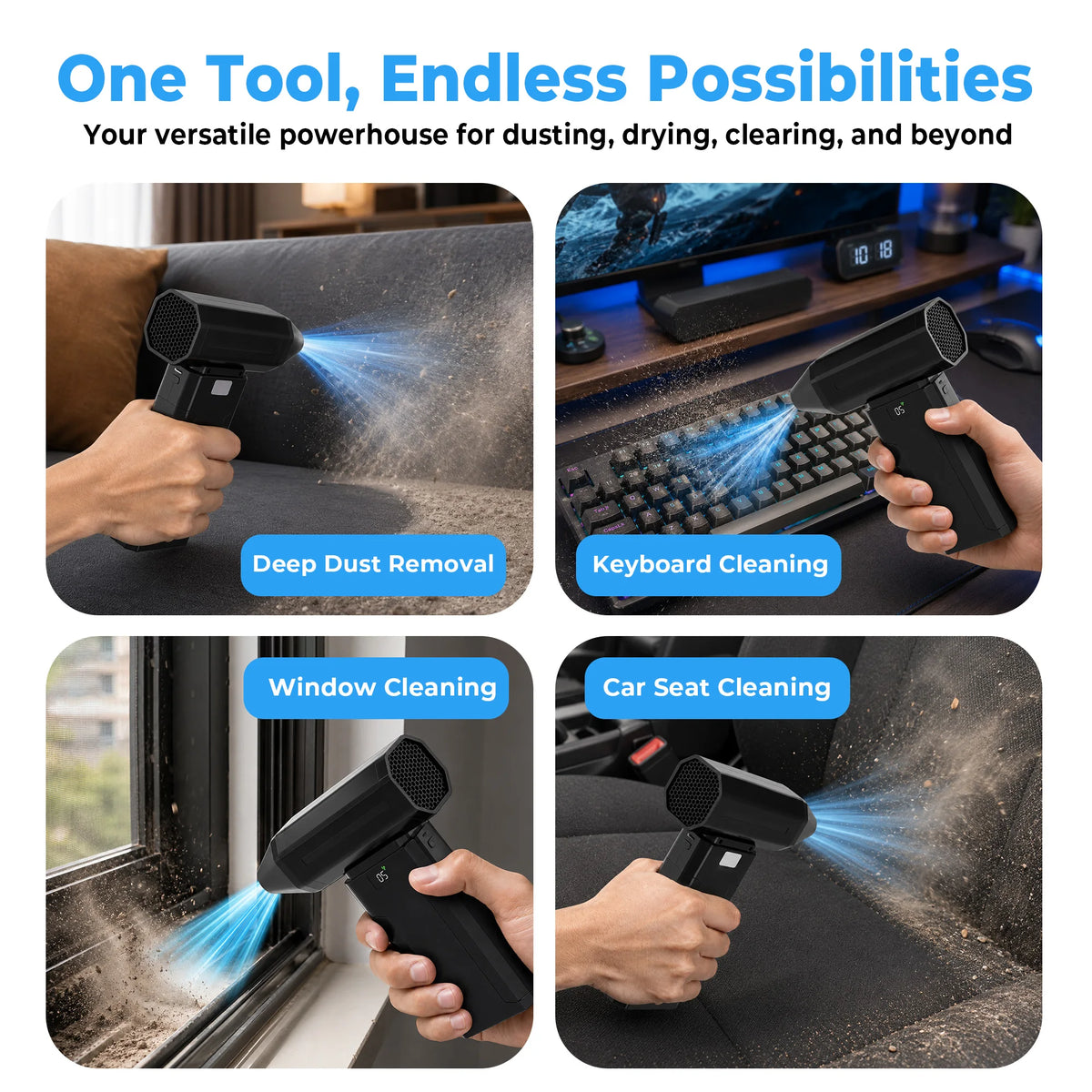 Portable Rechargeable Electric Compressed Air Duster