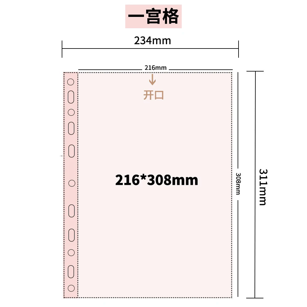 10Pcs A4 Double Sided Photo Sleeves Pages -Thick Clear Photo Album Inserts For Trading Cards, Postcards, Polaroids, Laser Ticket