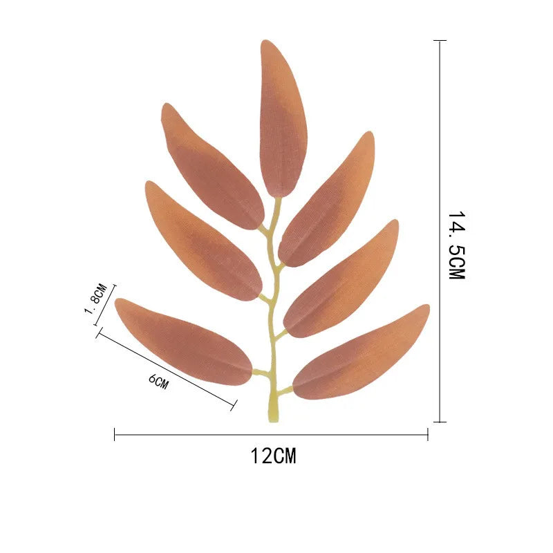 100pcs artificial willow twig leaves wicker  Willow leaf plants for home garden wreath garland wedding wall bouquet decoration