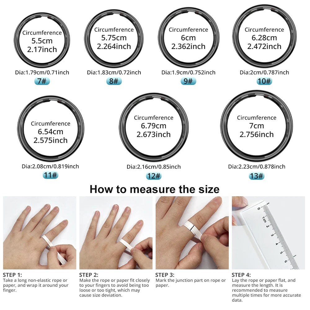 COLMI R12 Smart Ring with Display Screen and Touch