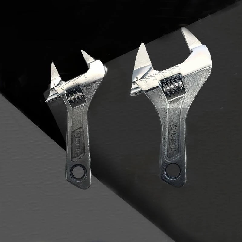 Ultra-Thin Adjustable Wrench with Large Opening Short Handle Mini