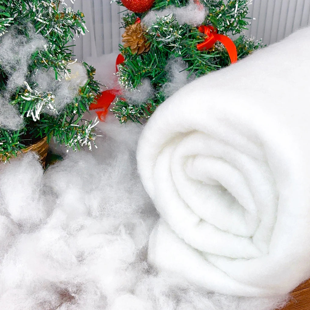 Artificial Snow Carpet Christmas Snow Roll Xmas Tree Base Cover Village Holiday Winter Decor Fake Snows Blanket Soft Cotton Prop