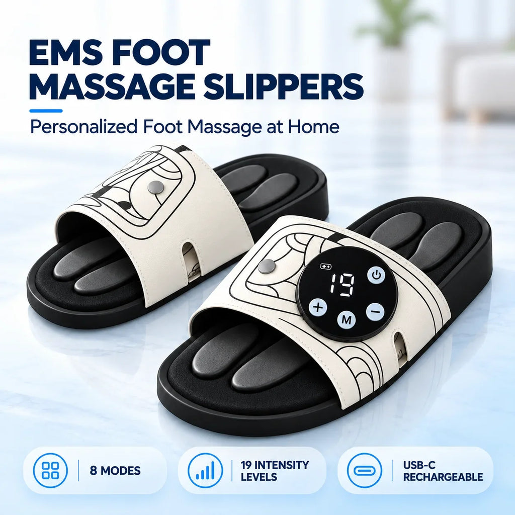 EMS Foot Massage Slippers 8 Modes 19 Levels Type-C