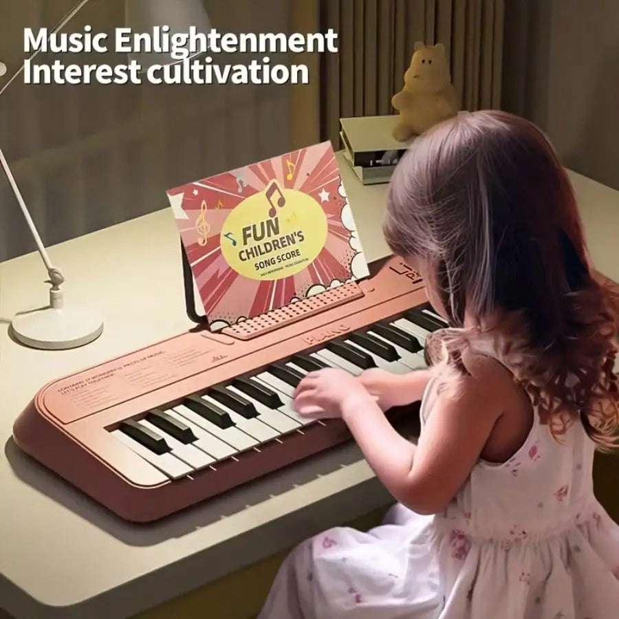 37‑Key Kids Electronic Piano Toy With Microphone &amp; Music
