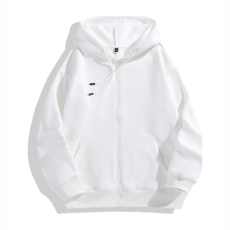 High Quality Velvet Zipper Hoodie Sweatshirt Custom Logo Embroidery Print Personalized Image Company Logo DIY 10 Color KAISING