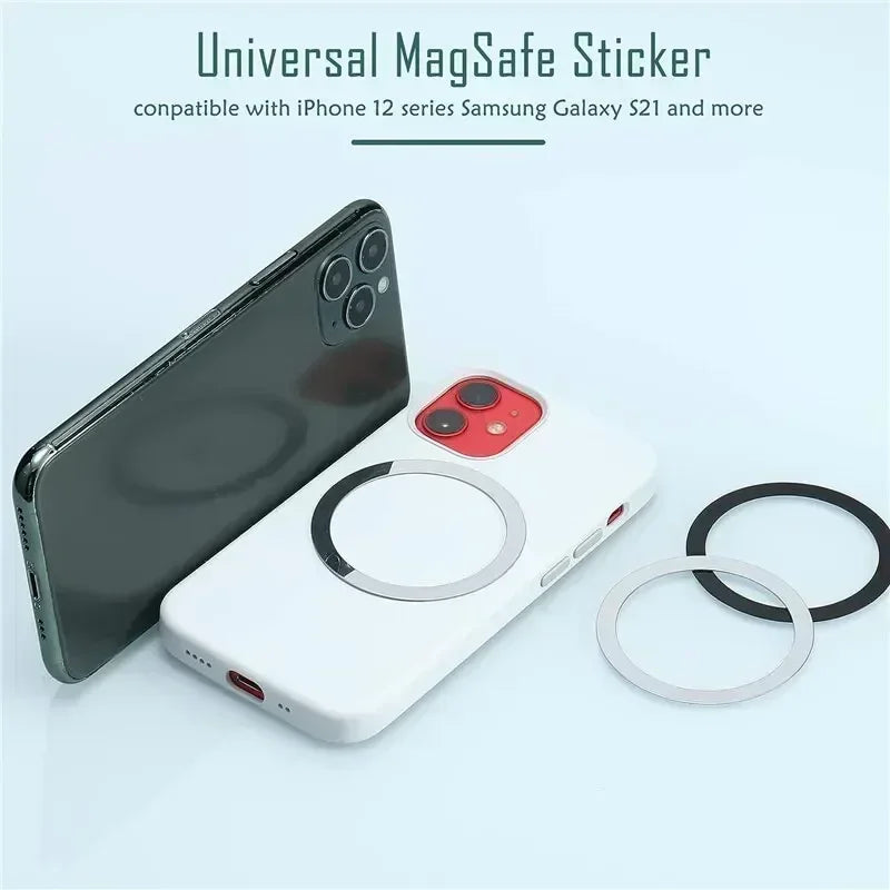 VIKEFON Magnetic Metal Plate Sticker Rings For Wireless Charger Magnet Car Mobile Phone Holder Iron Sheet For iPhone 16 15 14 13