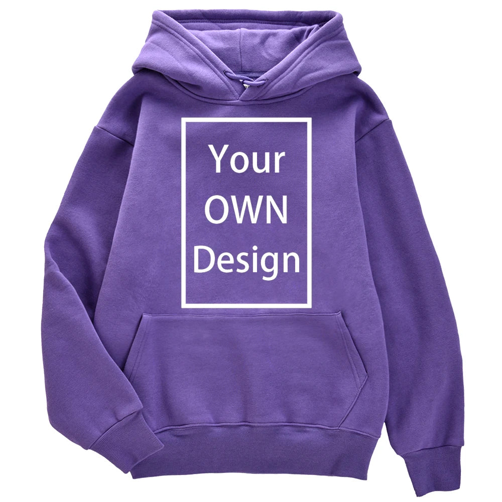 Your OWN Design Brand Logo/Picture Custom Men Women DIY Hoodies Sweatshirt Casual Hoody Clothing 14 Color Loose Fashion New 2023