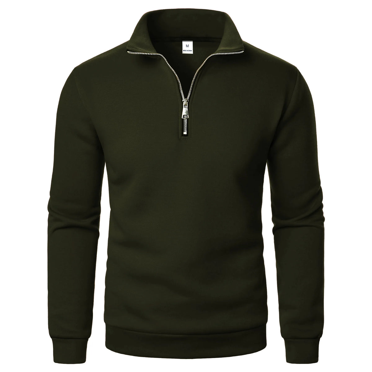 Men Casual Fleece Sweatshirts Tops Men Sport Classic Stand