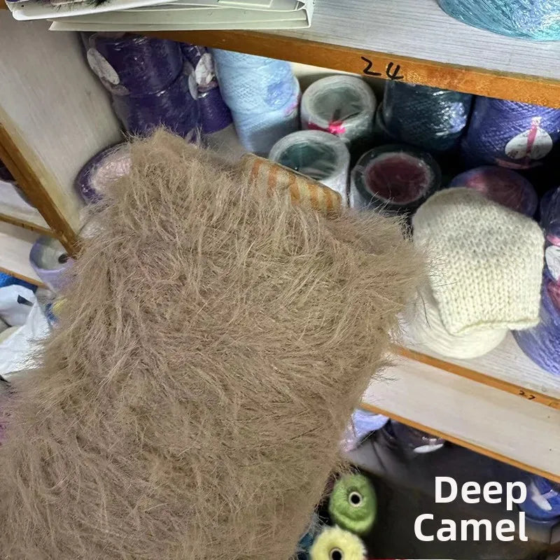 Long Hair  Fur Yarn 500g Simulation Smooth Soft Non Shedding Woolen Sweater Hat Yarn for Hand Knitting Winter Fashion