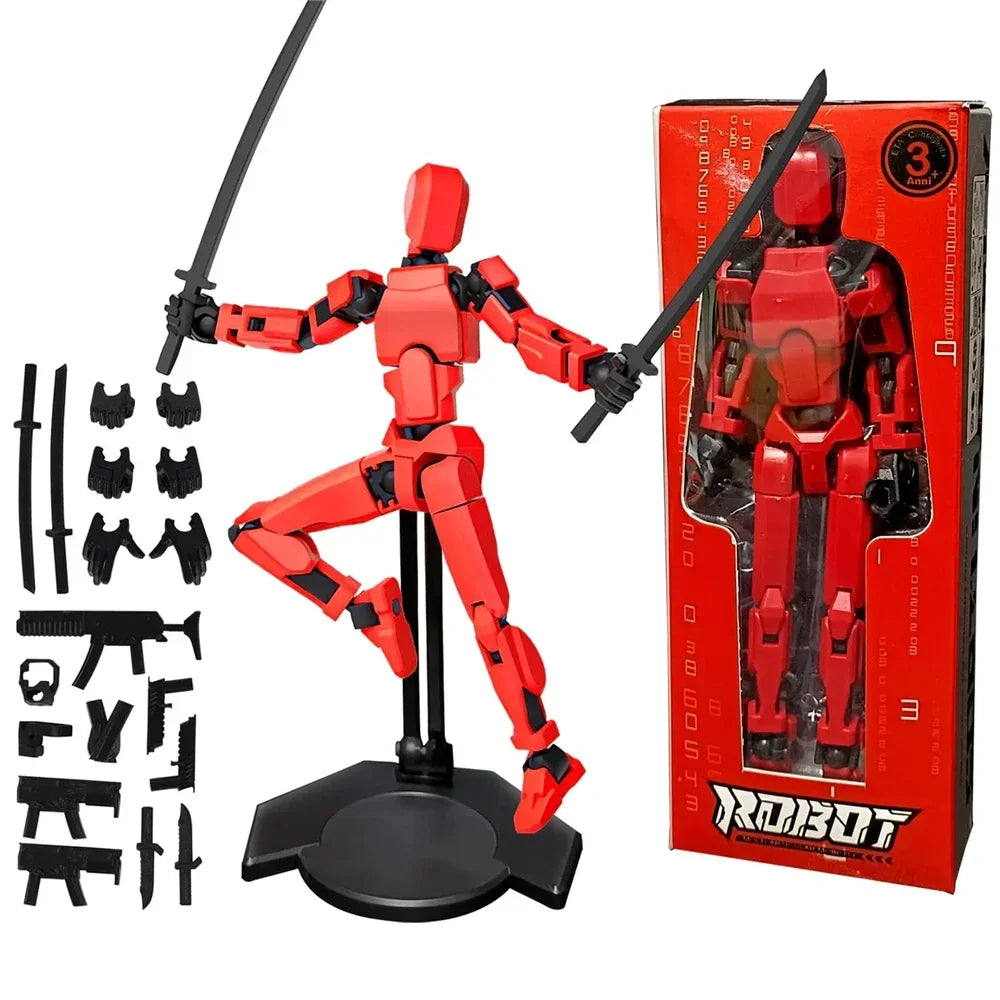 13 Joints Movable Action Figures Dummy Nova Robot Assembled T13 Action Figure with Holder Titan 13 Action Figure Lucky13 Toy