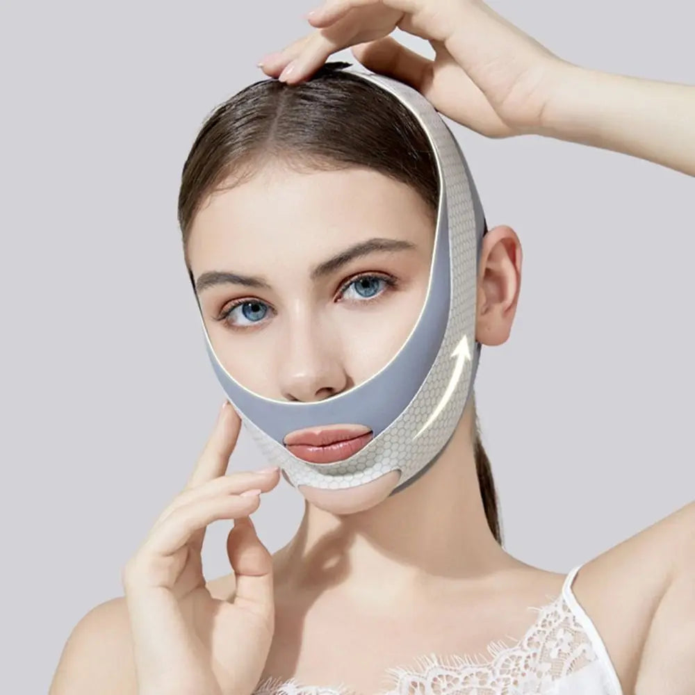 Adjustable Face Sculpting Sleep Mask Elastic Slimming Strap Lifting Tightening Mask Breathable Skin Care V Line Shaping Mask