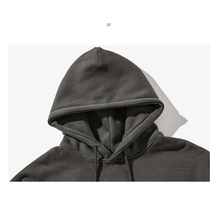 Japanese Streetwear High Quality Hip Hop Thin Fleece Hoodie Men Clothing Harajuku Casual Sweatshirt Korean Couple Pullover Male
