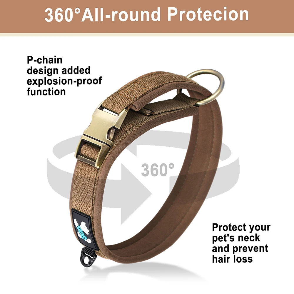 Soft Padded Dog Collar Durable Nylon Dog Collars Necklace Adjustable Pet Necklaces for Small Medium Large Dogs French Bulldog