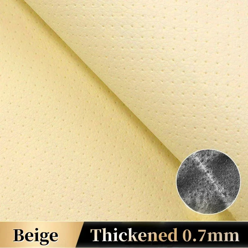 Self Adhesive Breathable Leather Car Seat Repair Perforated Faux Genuine Leather Leather Sofa Car Interior Refurbishment Sticker
