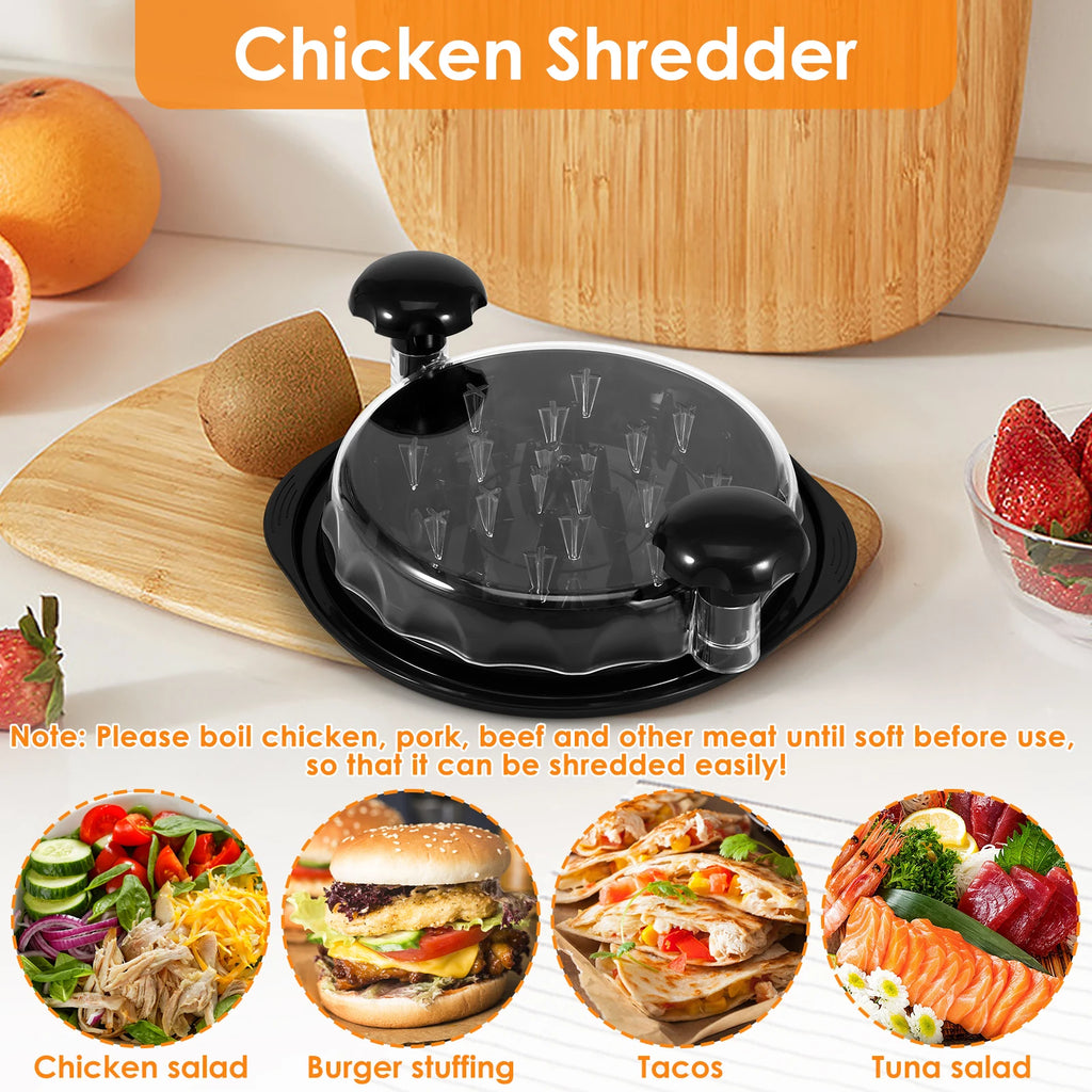 Chicken Shredder Non-Slip Meat Grinders for Pork Beef Cooked Chicken Breasts Vegetable Kitchen Tool Ergonomic Handle Shredder