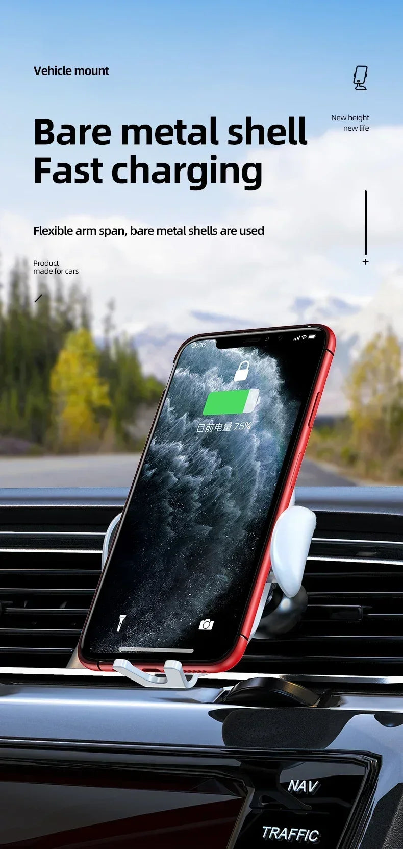 Automatic 15W  Car Wireless Charger for iPhone 13 12 14 XR X 15Samsung S20 S10 Magnetic USB Infrared Sensor Phone Holder Mount