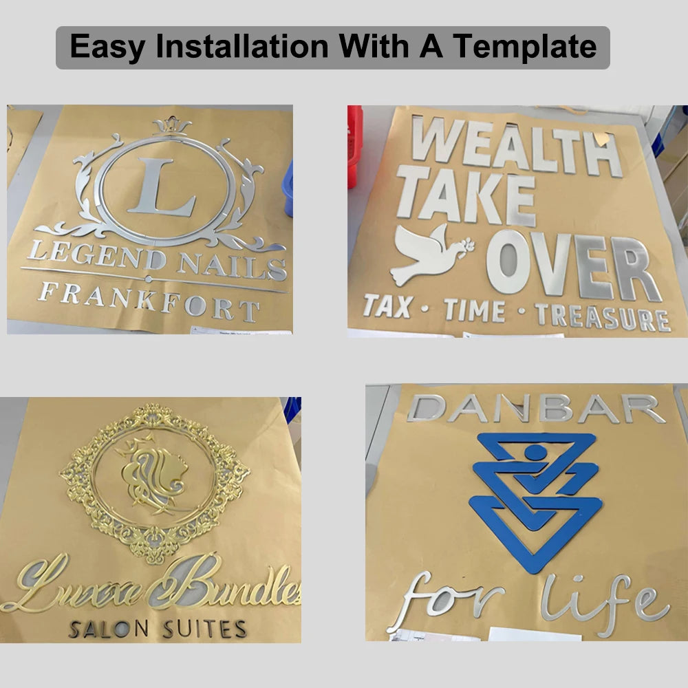Customized 3D Business Logo Sign Laser Cut Acrylic Wall Mounted Name Sign Beauty Salon/Office/Shop/Home/Dental/SPA Decor