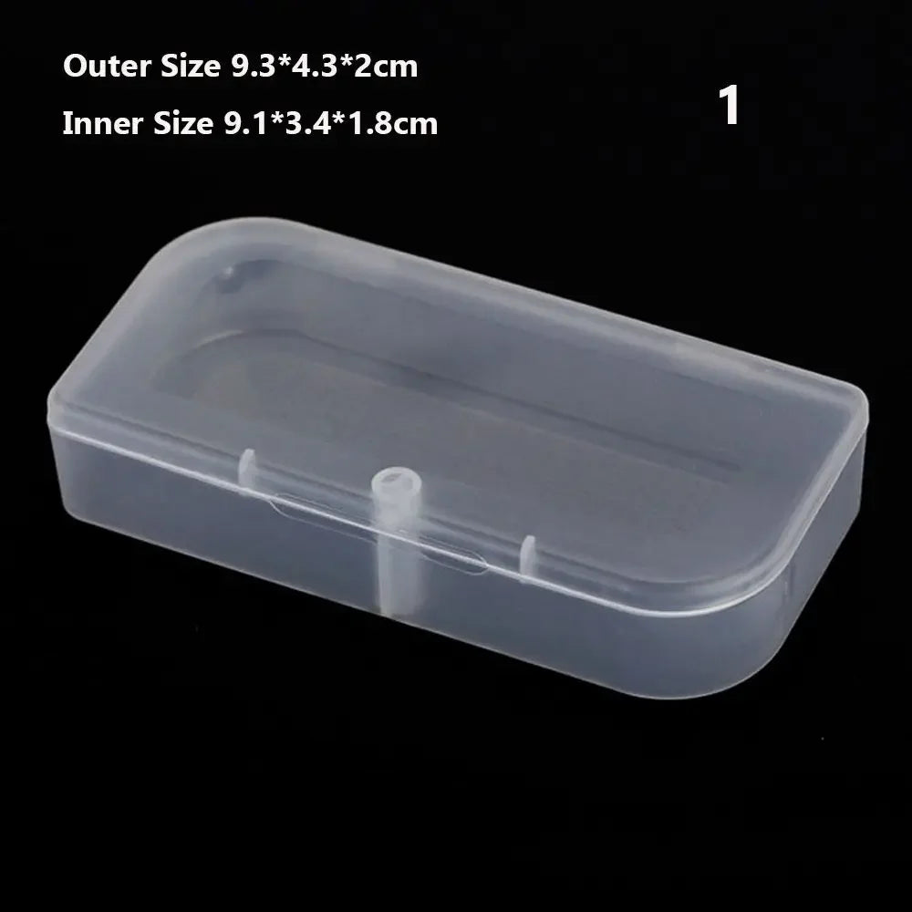 1pc Small Plastic Home Items Sundries Organizer Case Transparent Storage Box Jewelry Beads Container Fishing Tools Storage Box