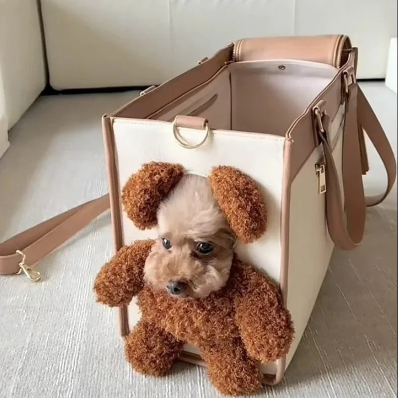 Autumn and winter portable pet cat and dog outcropping travel handbag pet backpack adjustable handbag pet supplies