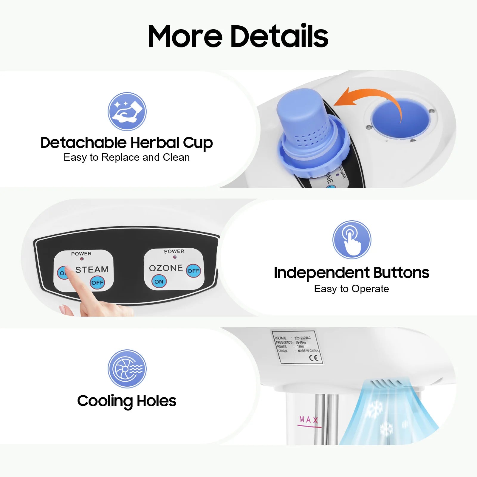 Beauty Spray Machine Hydration Herbal Skin Care Ozone Beauty Universal Wheels Warm Steam Skin Hydrated Cleansing Salons Spa