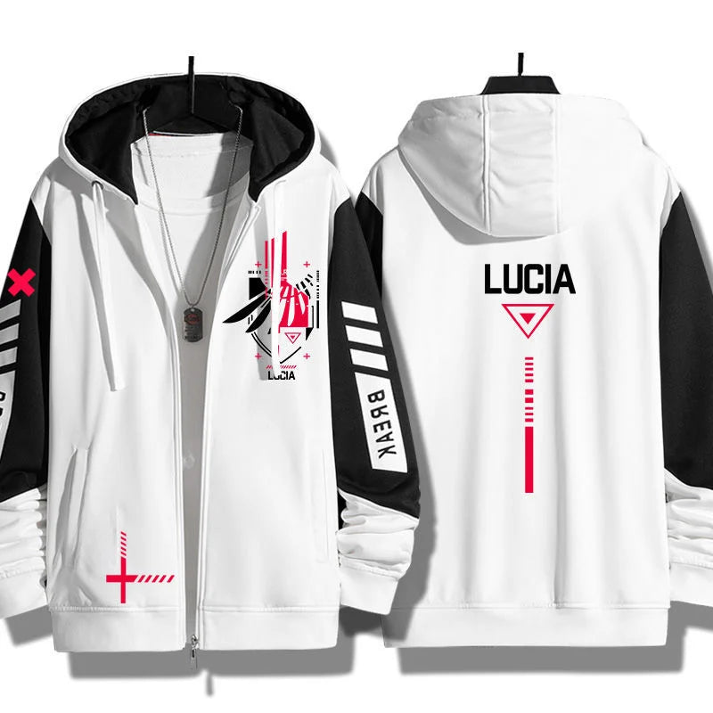 Hot Game GRAY RAVEN：PUNISHING Lucia Cosplay Costumes Unisex 3D Hoodie Sweatshirt Streetwear Hip Hop Zipper Hooded Jacket