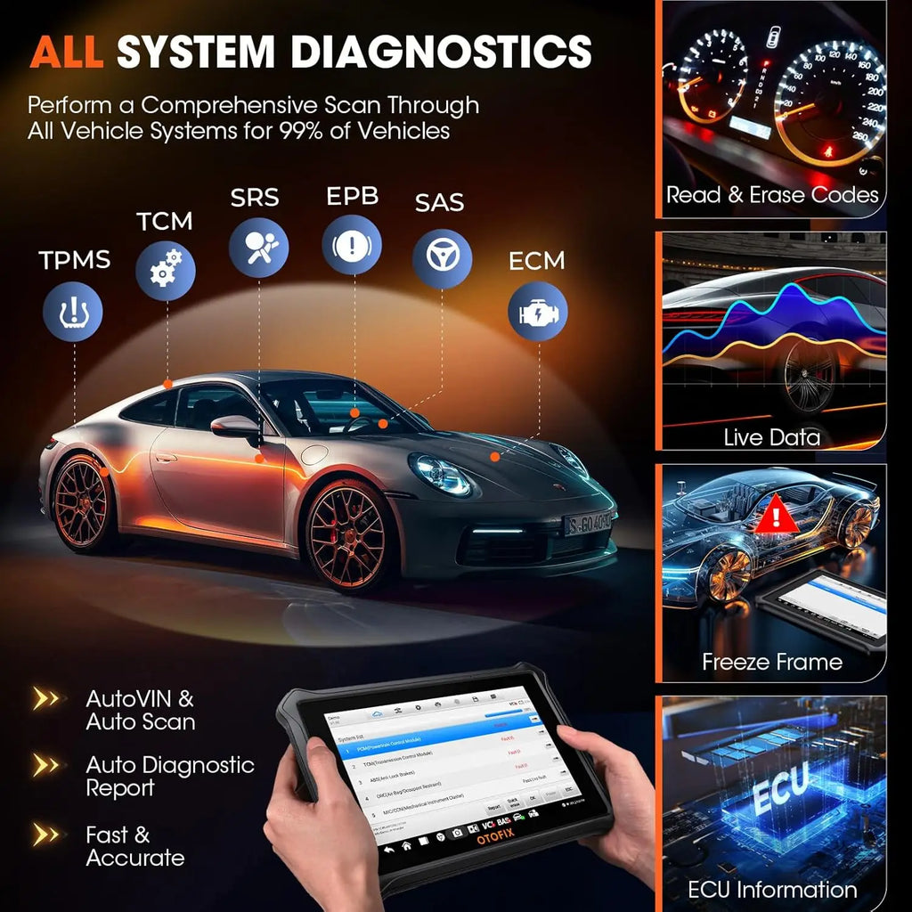 Otofix D1 Lite Bluetooth OBD2 Automotive Scanner Bidirectional Scan