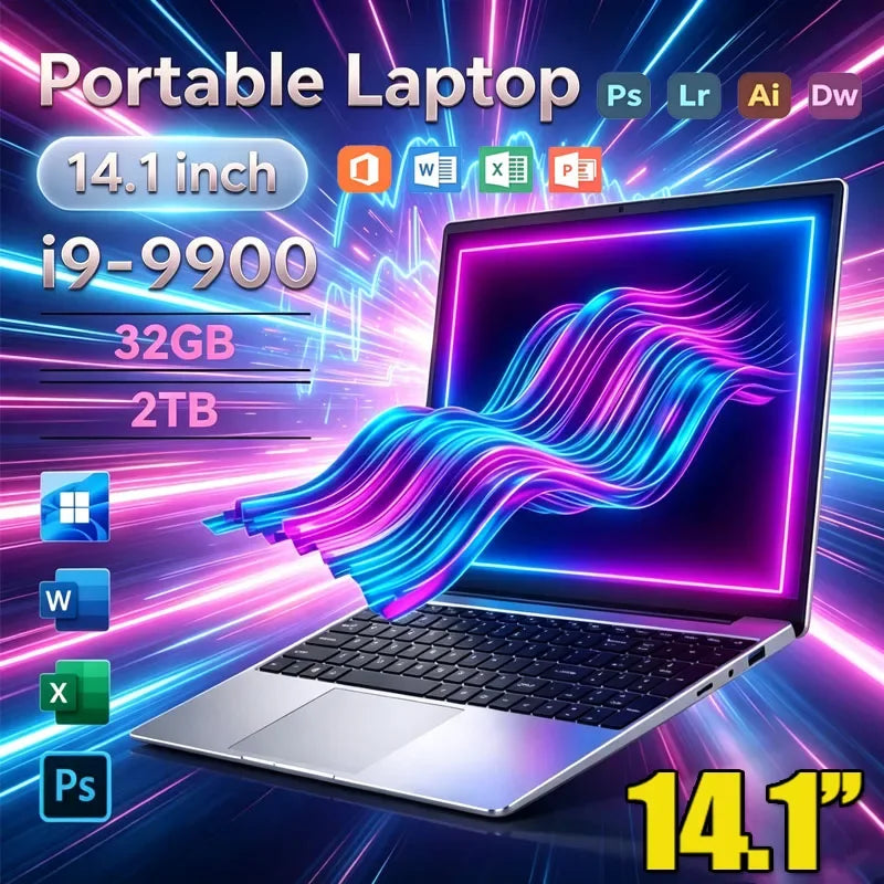 14.1' Ultra Slim Laptop Intel Core I9-9900 16GB RAM