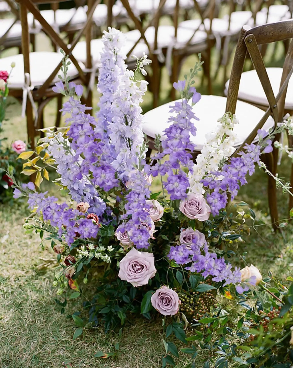 YeeNanee 6pcs Blue Delphinium Artificial Flowers Long Stem Larkspur for Wedding Centerpieces Floral Arrangements Home Vase Decor