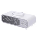 15W Wireless Charger Time Alarm Clock LED Night Light Thermometer Earphone Phone Chargers Fast Charging Dock Station For iPhone