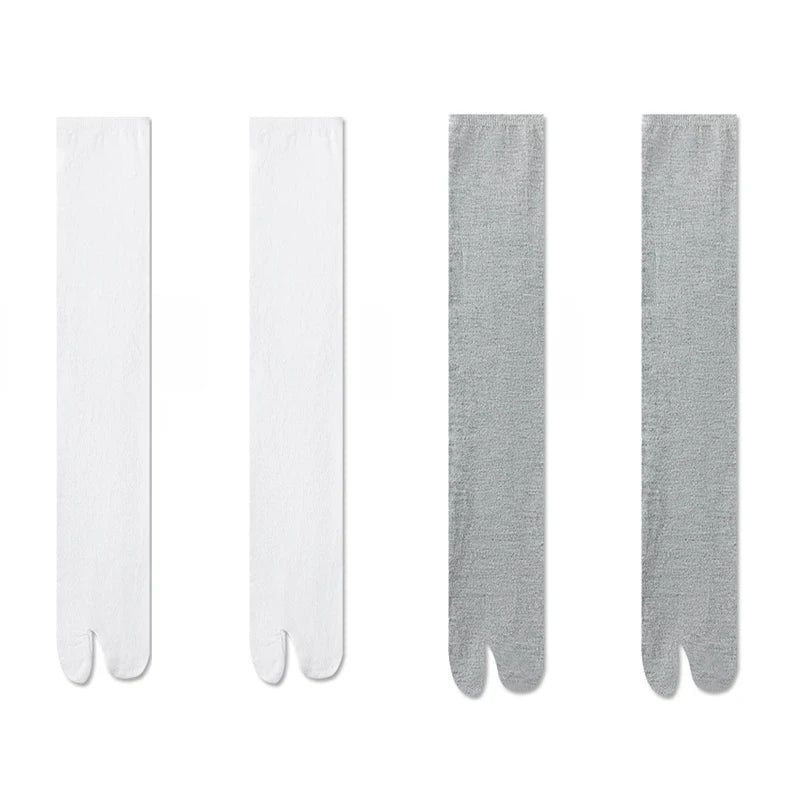 2/4Pairs Man Socks Comfortable Soft Fashion Tabi Toe Socks  Summer Two Finger Socks Kimono Flip Flop Sandal Split Tabi Toe Sock