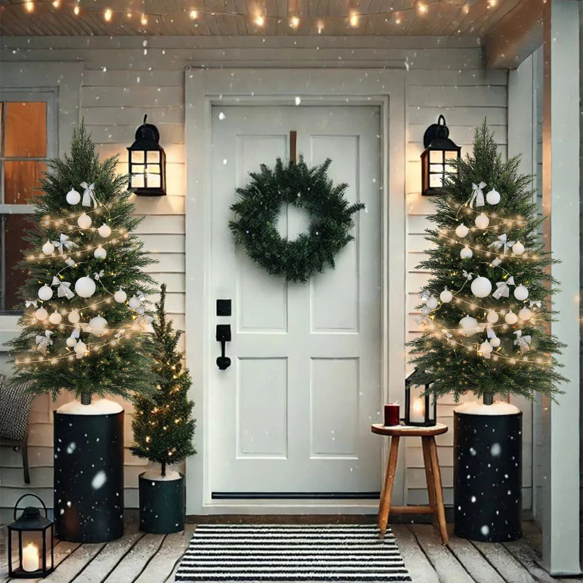 Artificial Cedar Topiary Tree 2/3/4/5/6FT Faux Evergreen Cypress Plant