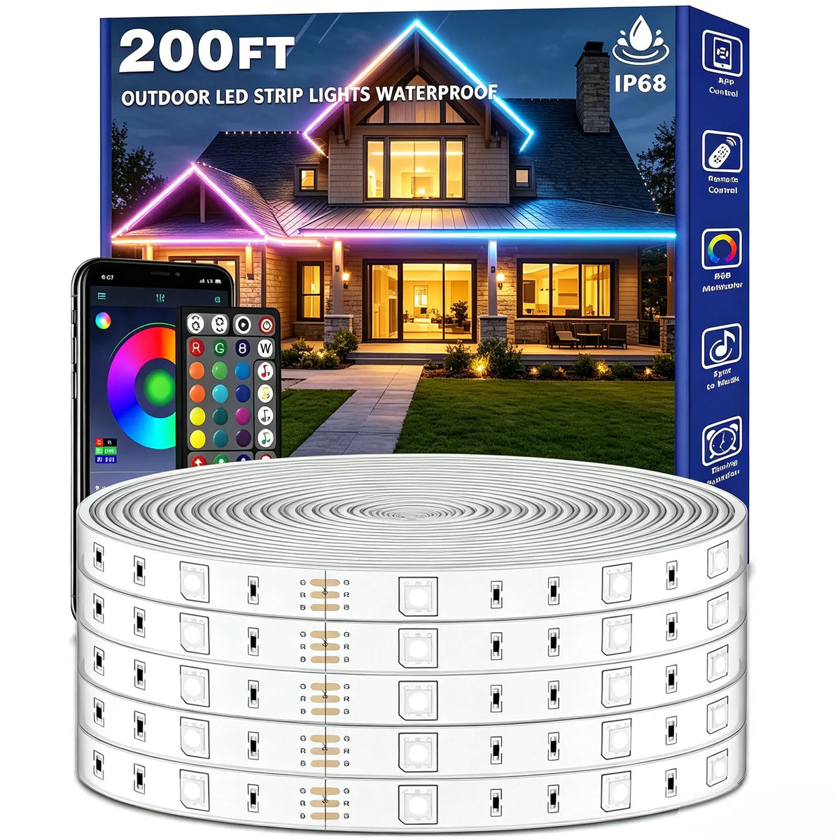 200ft Outdoor Waterproof LED Strip Lights