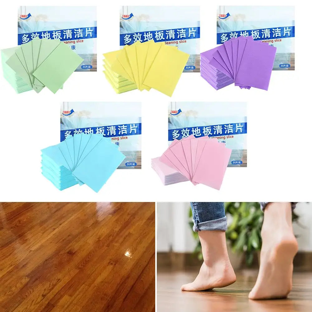 30pcs Water Soluble Floor Cleaning  Sheet Mopping The Floor Wiping For Wooden Floor Tiles Toilet Household Cleaning
