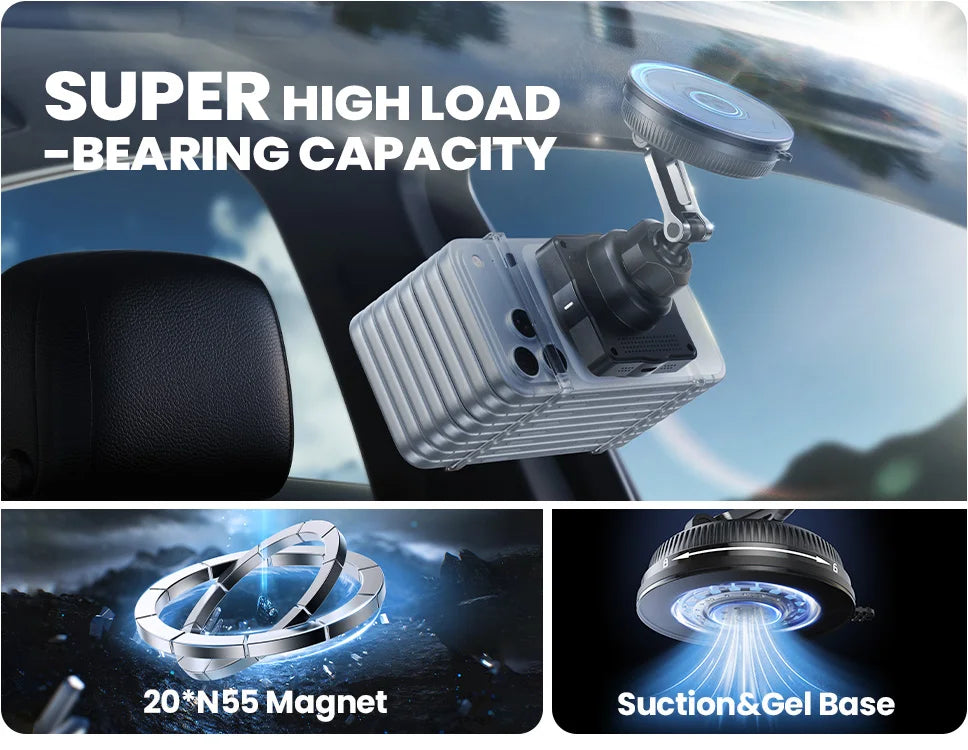 Joyroom 15W Magnetic Car Wireless Charger Phone Mount 360° Rotation Stand Air Vent Holder For iPhone Smart Fast Charging Station