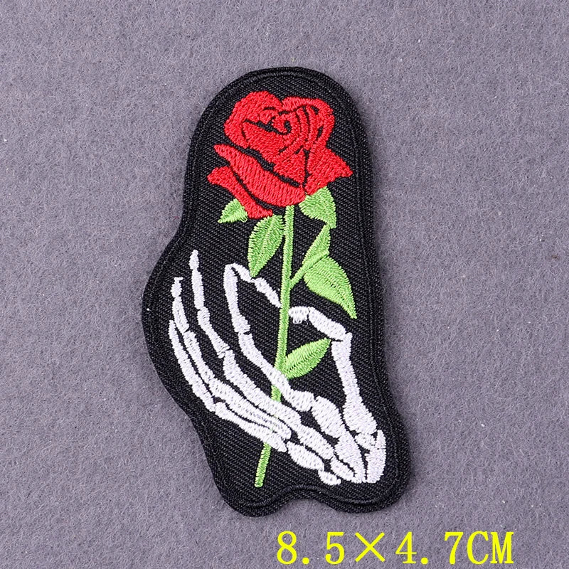 Devil Patch Iron On Patches For Clothing Thermoadhesive Patches On Clothes DIY Gothic Embroidery Patch Stripe Badges On Backpack